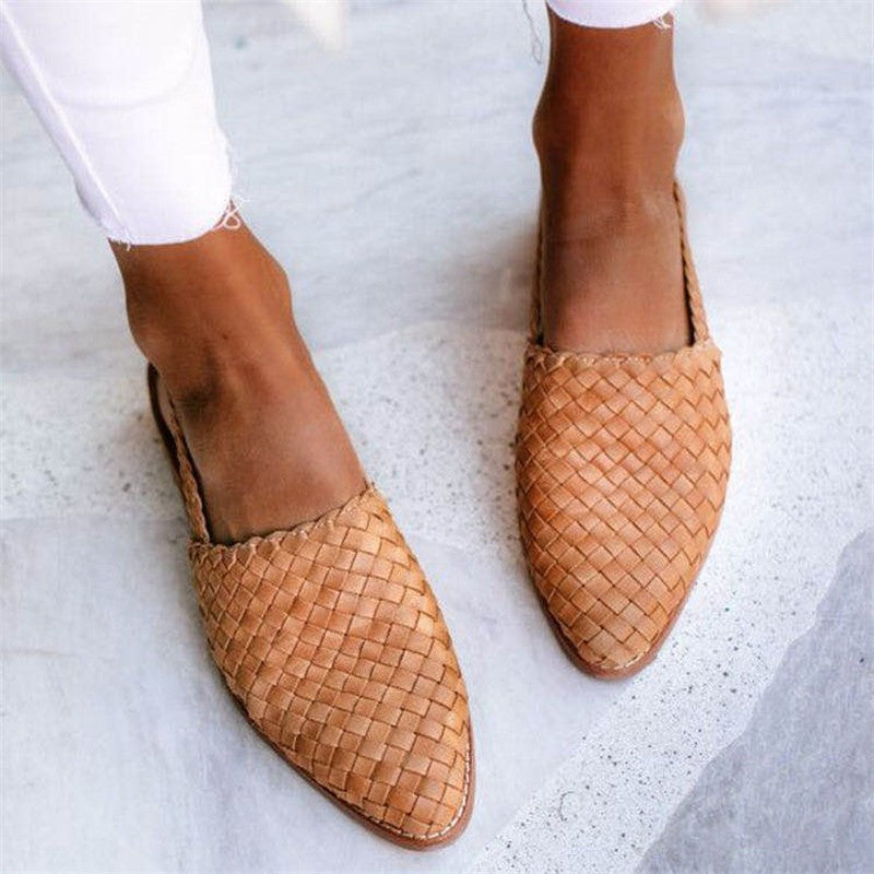 Lucy - Leather Woven Sandals