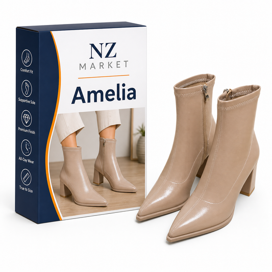 Amelia - Luxury Velvet Winter Boots with Pointed Toe