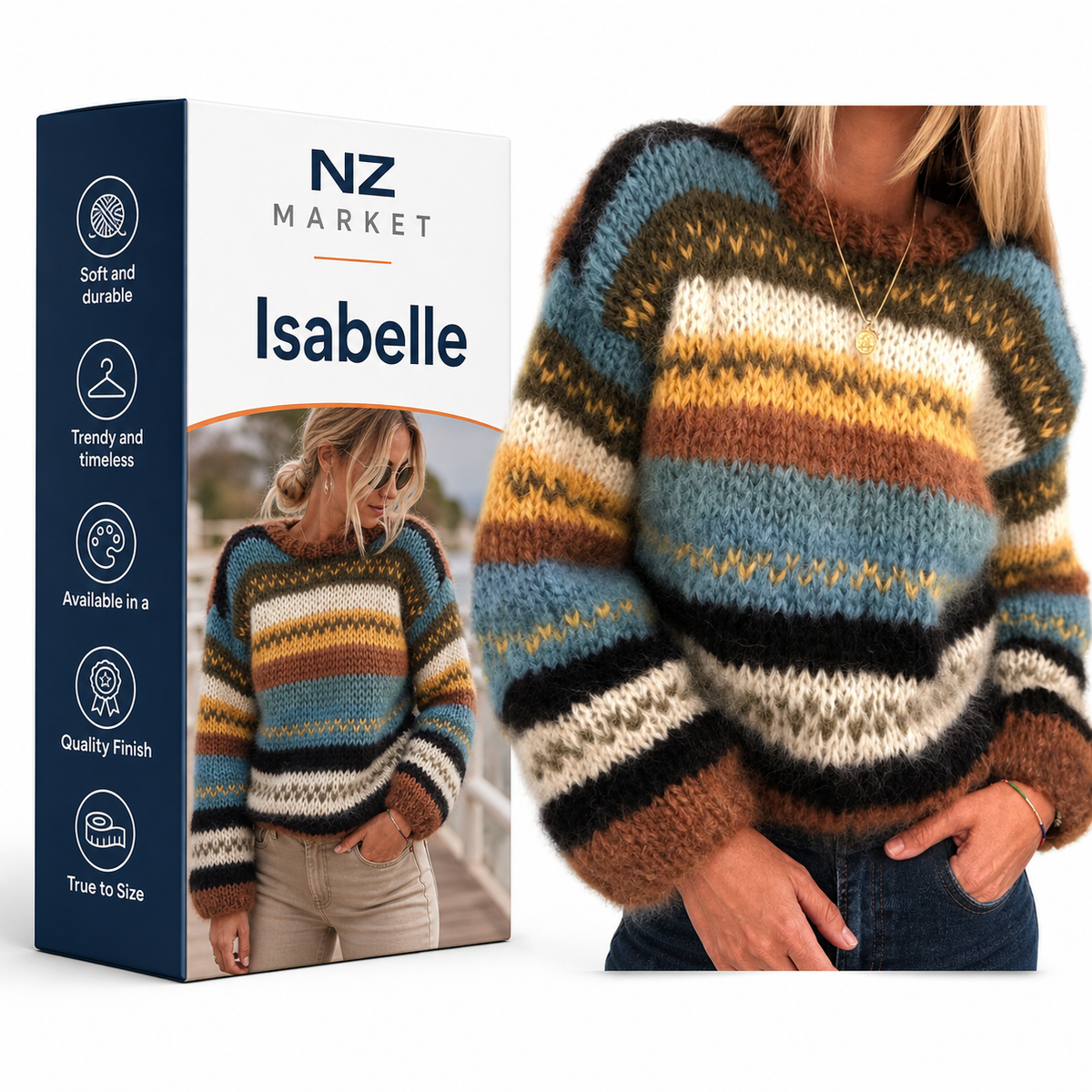 Isabelle - Cozy Knitted Sweater for Ultimate Comfort
