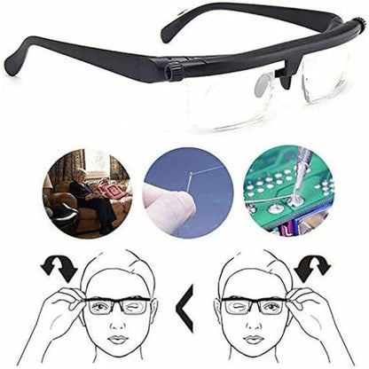 Nzmarket™ Adjustable Focus Glasses – Near & Far Vision in One Pair