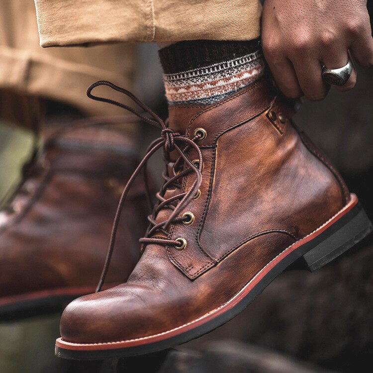 Stylish Men's Clyde Orthopedic Leather Boots for Ultimate Comfort