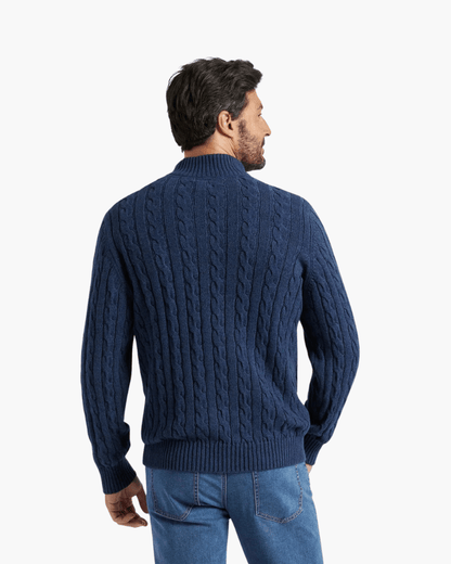 Kit | Men's Cable Knit Half-Zip Sweater