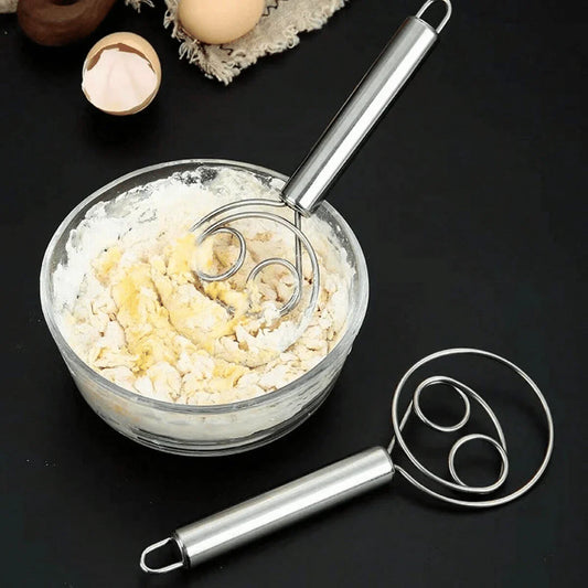 Nzmarket Food-Grade Stainless Steel Dough Mixer Tool – No-Mess Baking