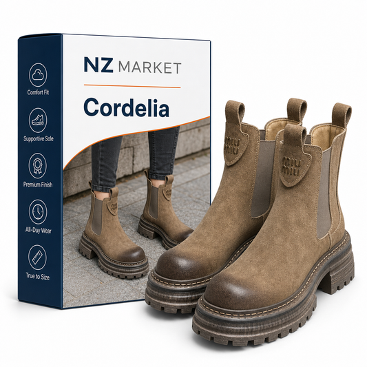 Cordelia - Stylish Chunky Platform Leather Boots for Women