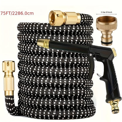 Nzmarket Expandable Garden Hose Set – Triple-Length, High-Pressure with Spray Nozzle