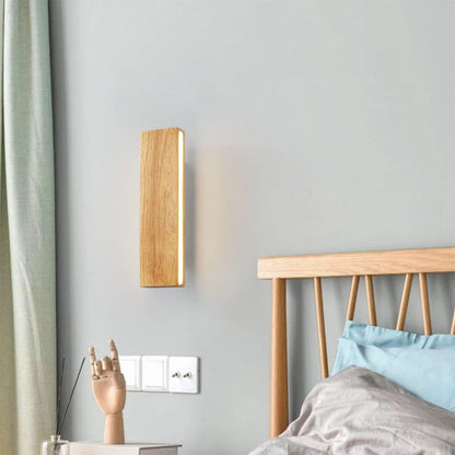 Nzmarket™ Rotatable Wood LED Wall Light – Adjustable Arm, Natural Timber