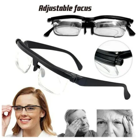 Nzmarket™ Adjustable Focus Glasses – Near & Far Vision in One Pair