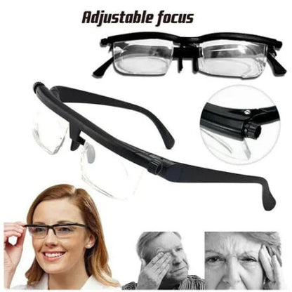 Nzmarket™ Adjustable Focus Glasses – Near & Far Vision in One Pair