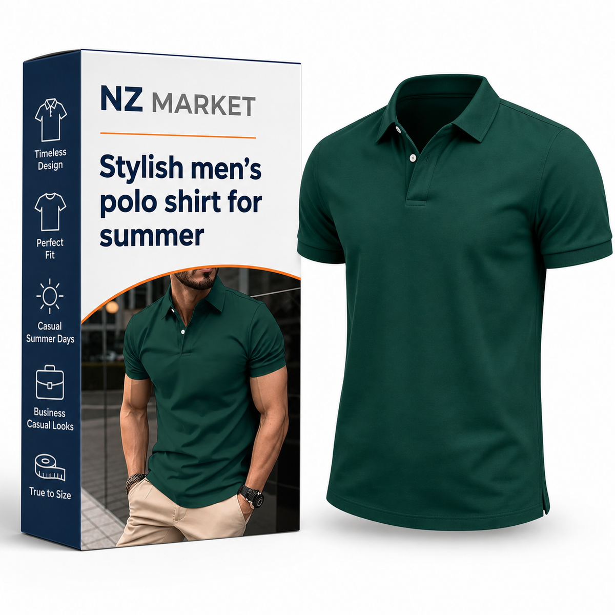 Stylish men's polo shirt for summer - Odmar