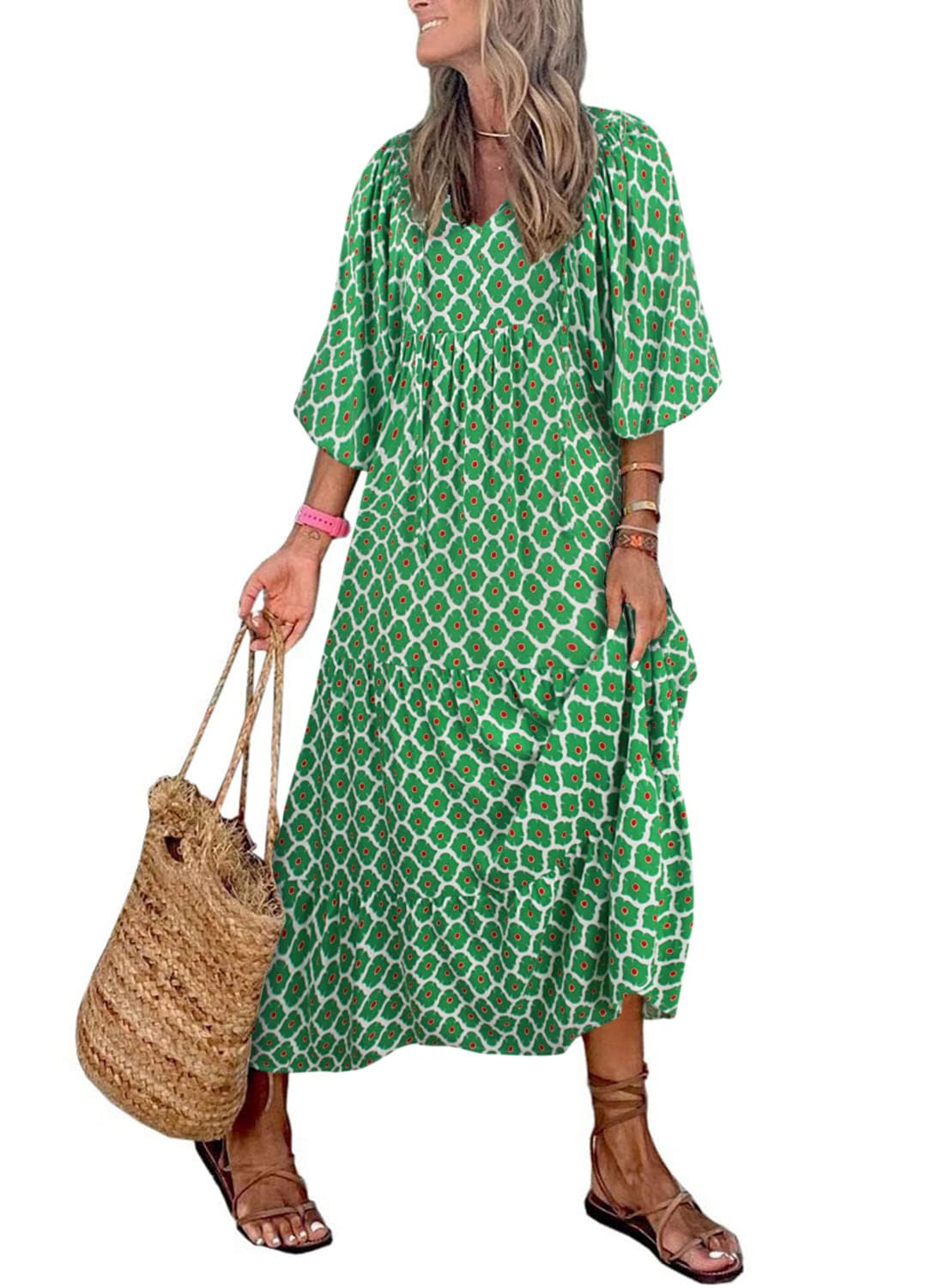 Nina | Floral Boho Maxi Dress