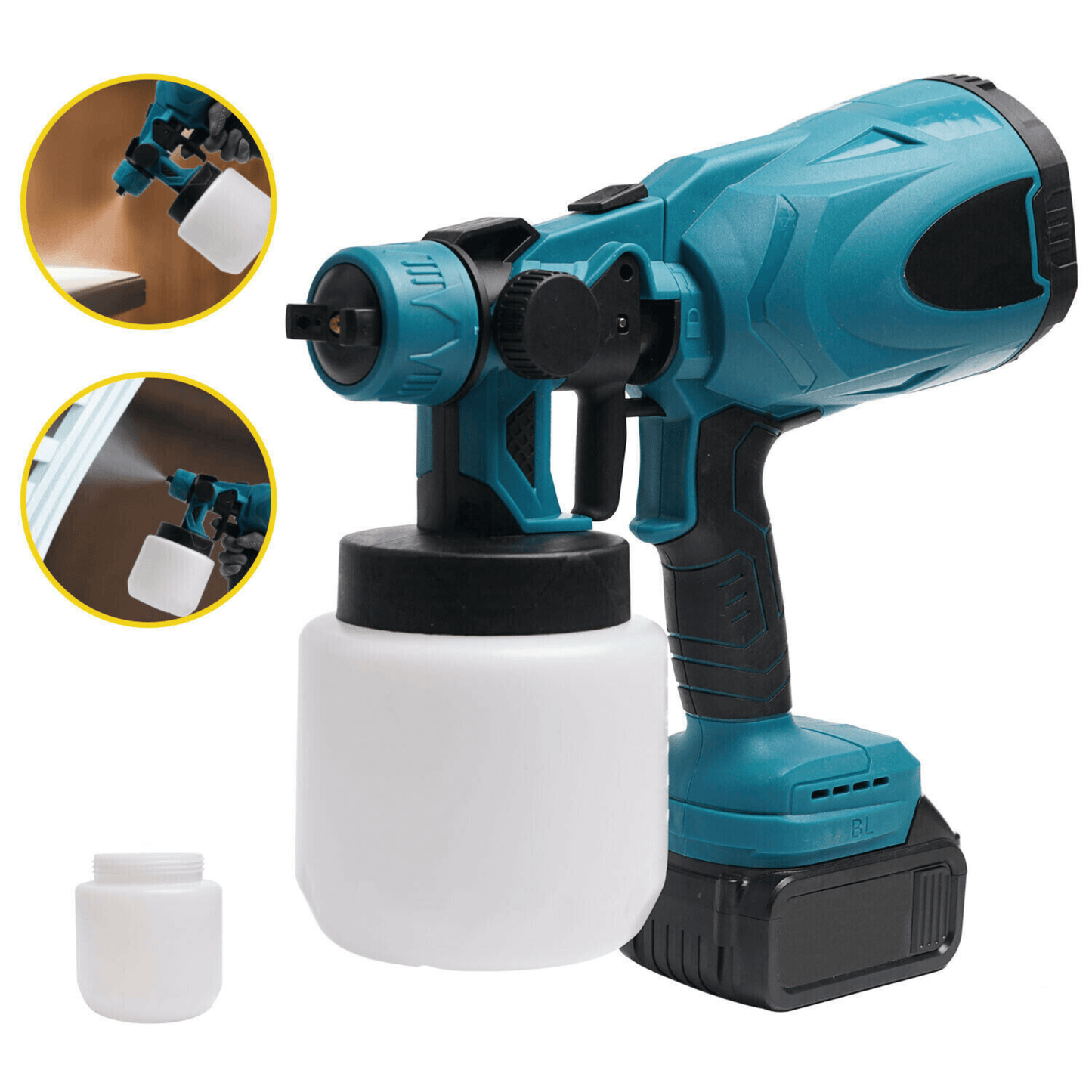 Nzmarket Cordless Paint Sprayer – Professional Even Finish, 2 Free Batteries