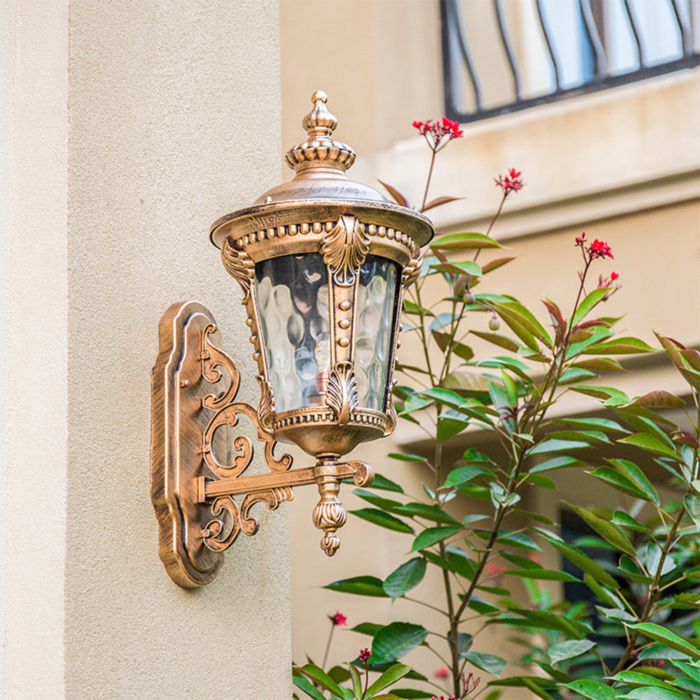 Nzmarket Vintage Outdoor Glass Wall Lantern – Aluminium & Glass