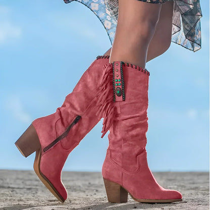 Mara - Genuine Leather Cowboy Boots