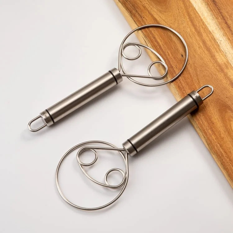 Nzmarket Food-Grade Stainless Steel Dough Mixer Tool – No-Mess Baking