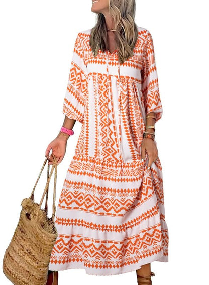 Nina | Floral Boho Maxi Dress