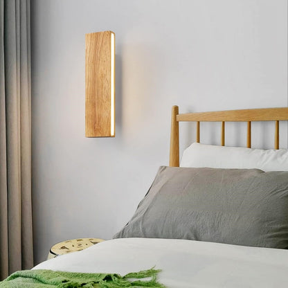 Nzmarket™ Rotatable Wood LED Wall Light – Adjustable Arm, Natural Timber