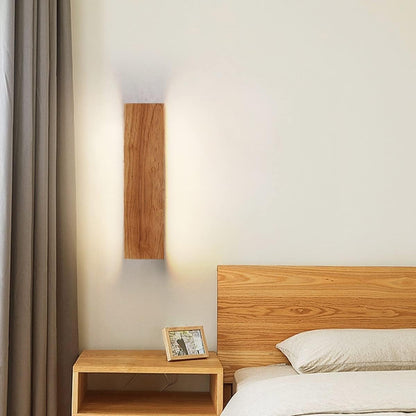 Nzmarket™ Rotatable Wood LED Wall Light – Adjustable Arm, Natural Timber