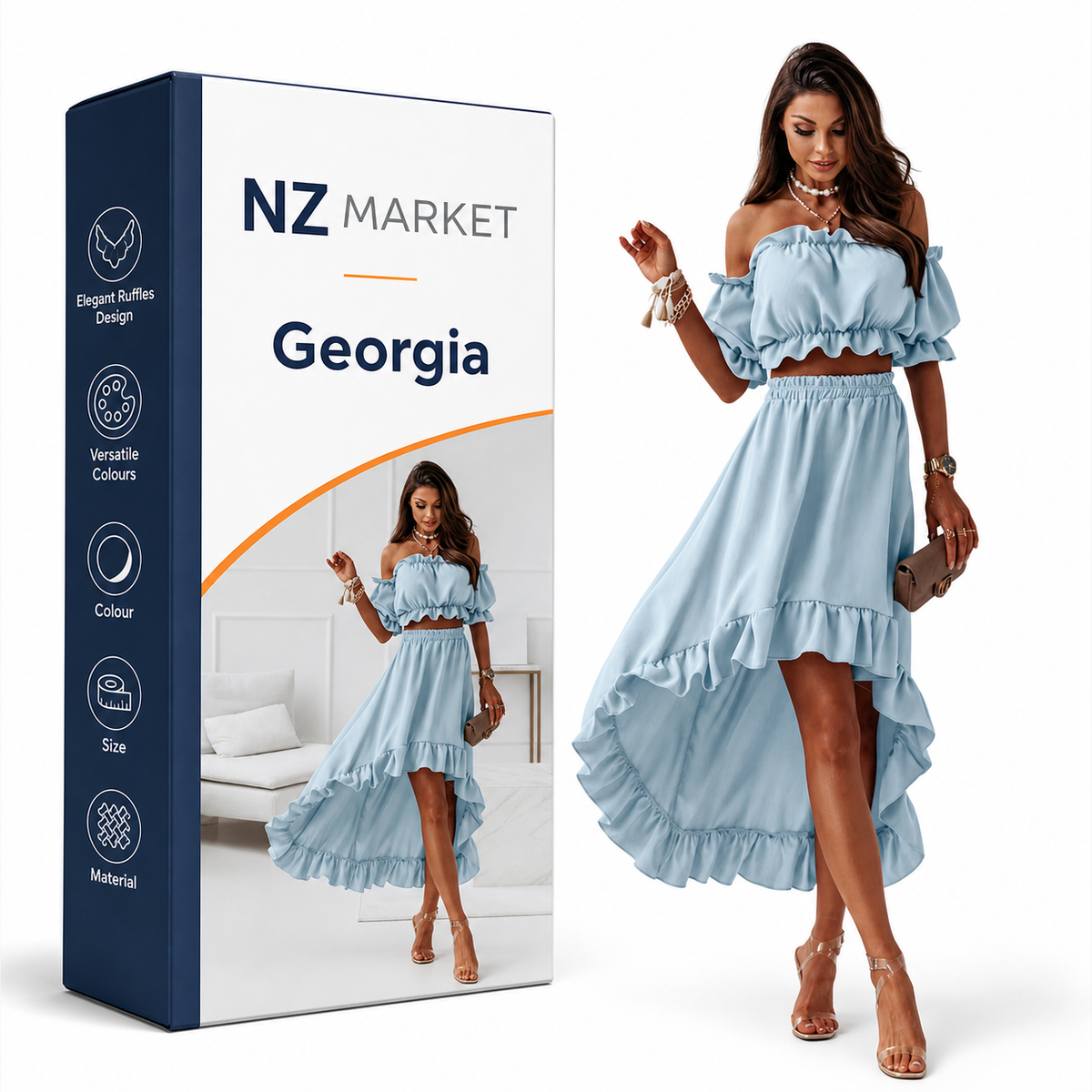 Georgia - Elegant Maxi Dress in Stylish Tweed