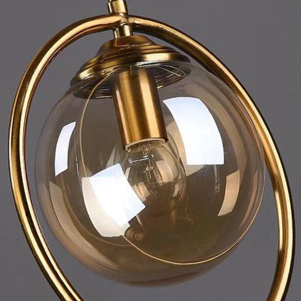 Nzmarket Gold Frame Glass Pendant Light – Clear, Smoke Grey & Amber