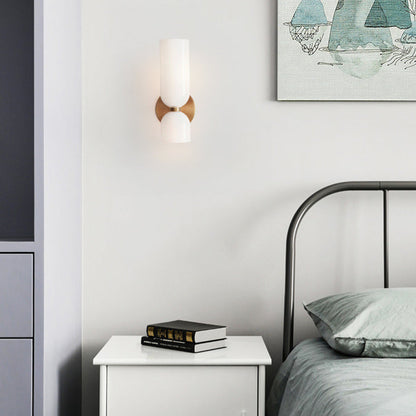 Nzmarket Double Glass Wall Light – Blue, Grey & White, Single or Pair