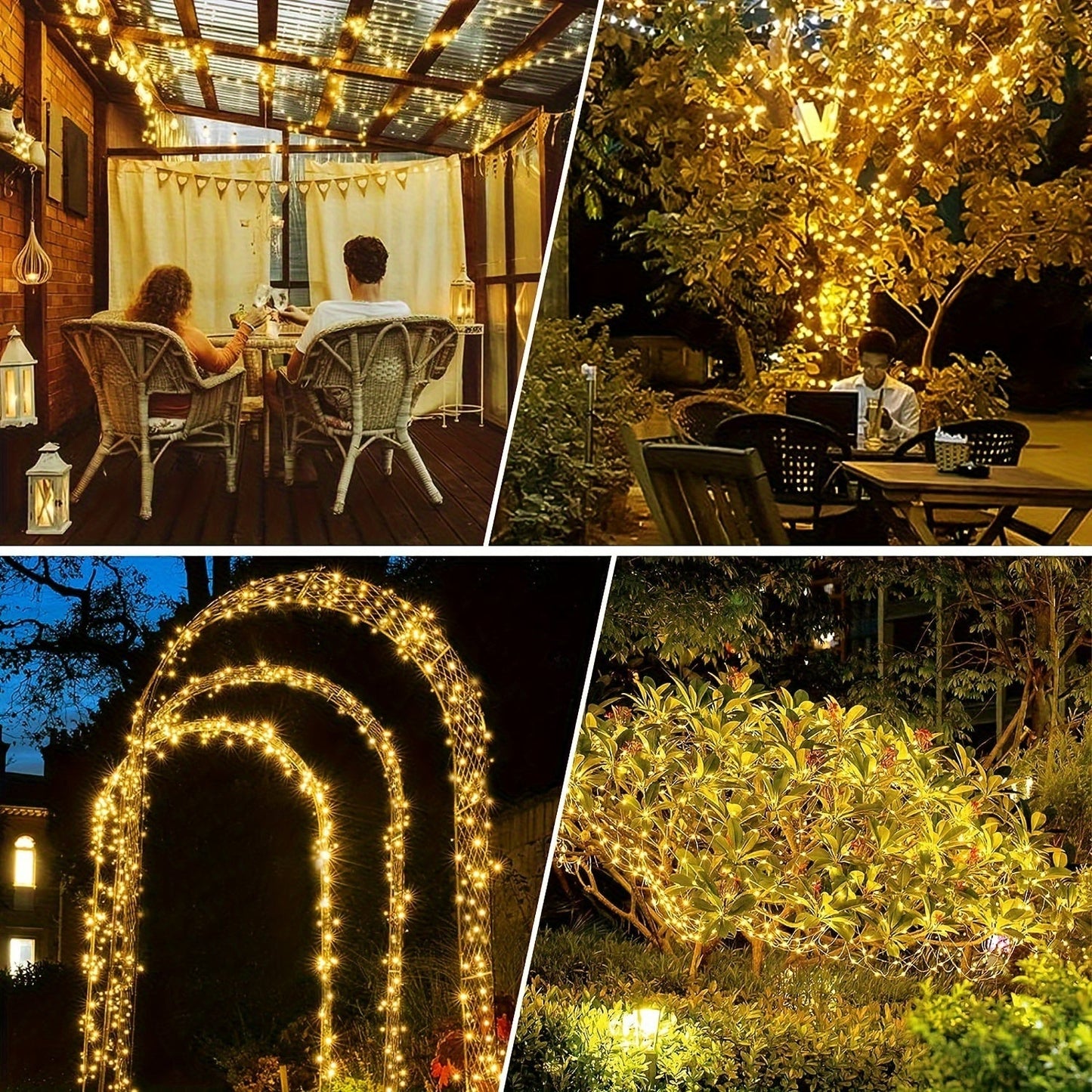 Nzmarket Solar-Powered Red Outdoor Fairy Lights – Auto Dusk to Dawn