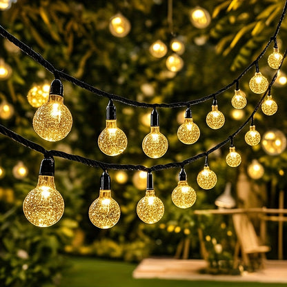 Nzmarket Solar LED Globe String Lights – 8 Modes, IPX4 Outdoor