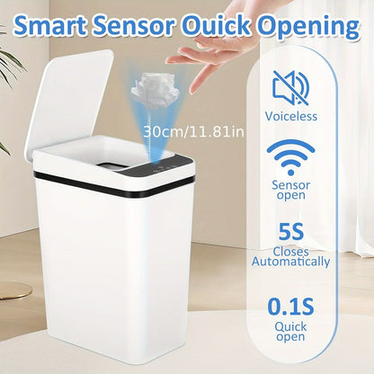 Nzmarket 12L Smart Sensor Bin – Hands-Free Slim Design