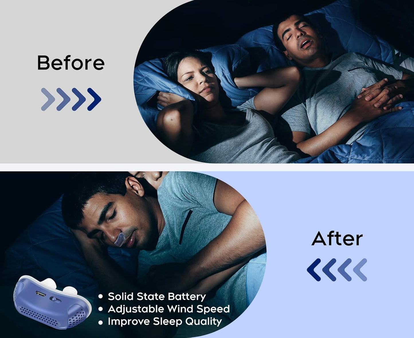 Nzmarket Portable Micro CPAP Silent Sleep Aid – Anti-Snoring, Compact