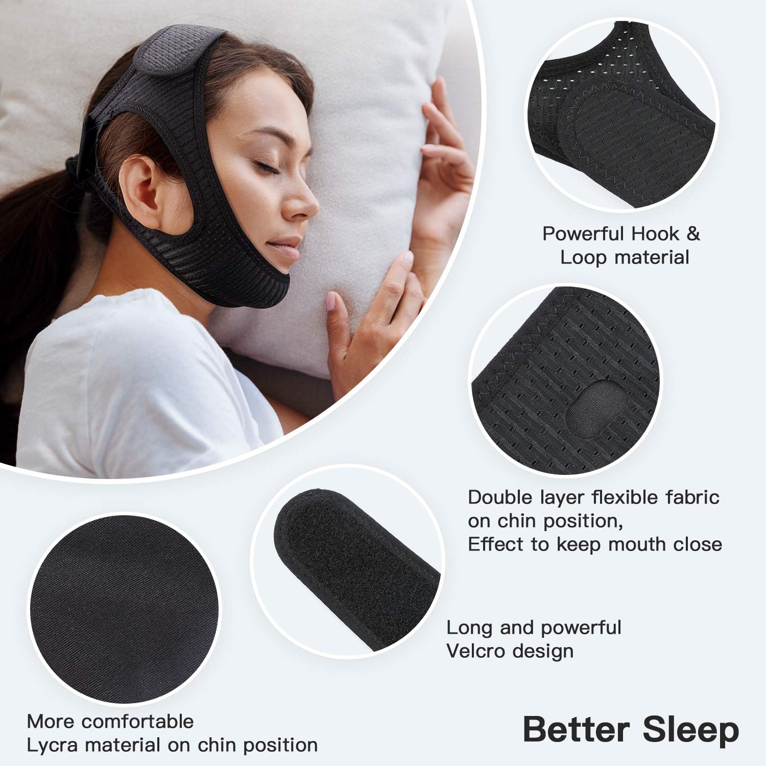 Anti Snoring Chin Strap for Better Sleep Posture