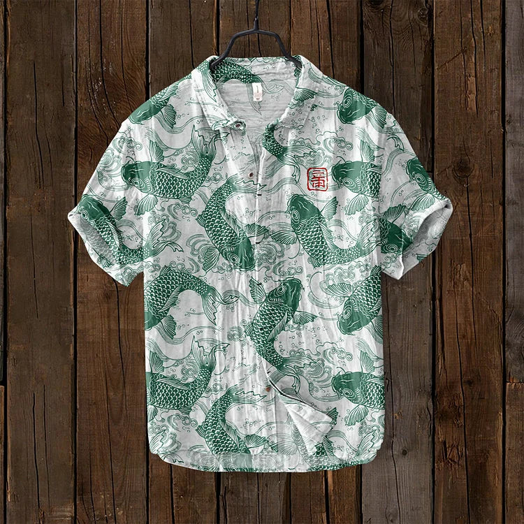 Nino - Vintage Fish Linen Shirt