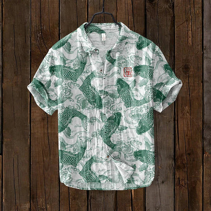 Nino - Vintage Fish Linen Shirt