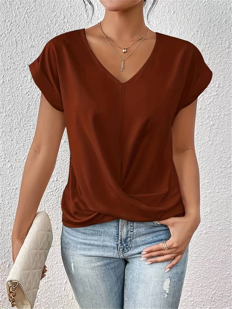 Paola - Elegant Short Sleeve T-Shirt