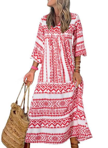 Nina | Floral Boho Maxi Dress