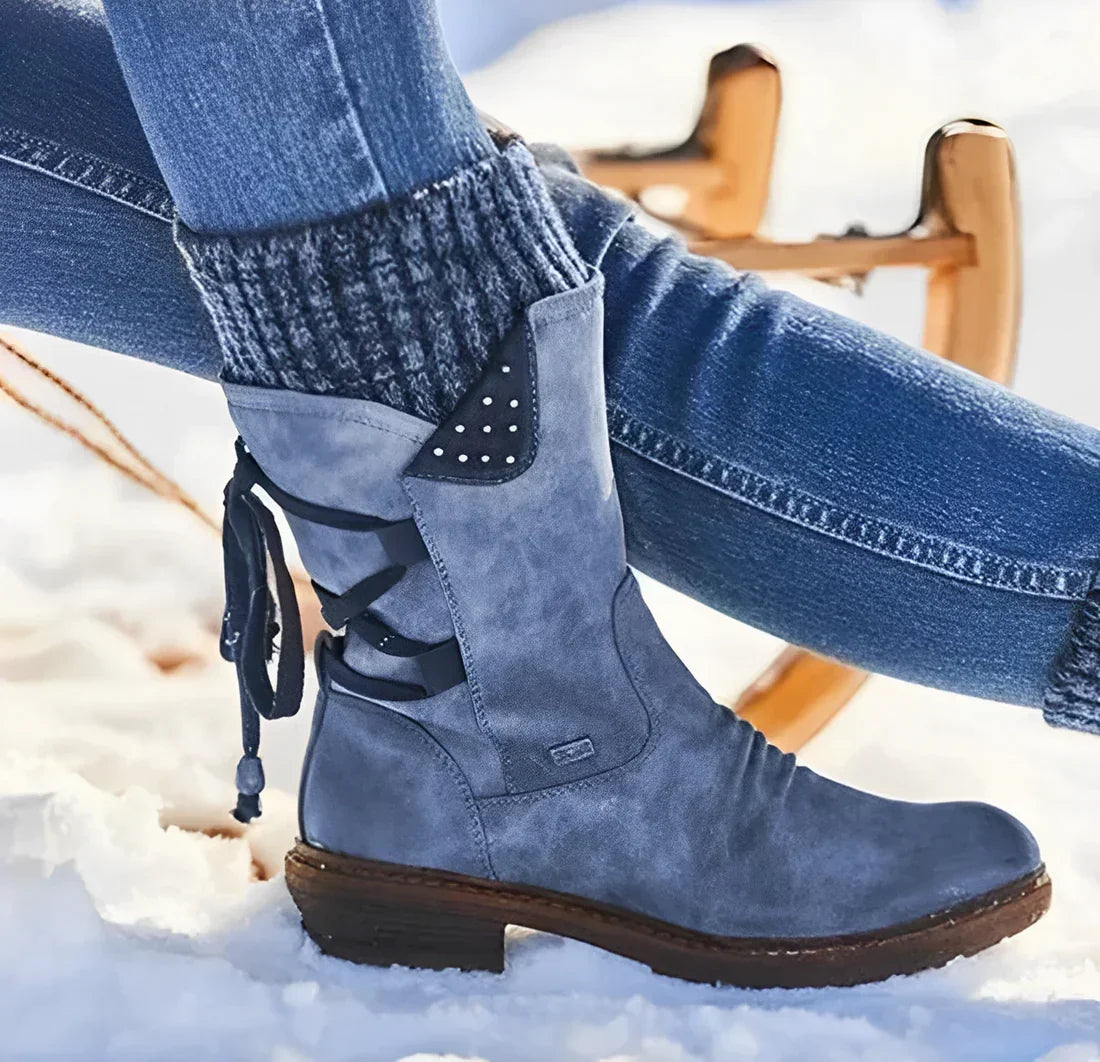 Louisa - Elegant winter boots with orthopaedic support for women in warm wool