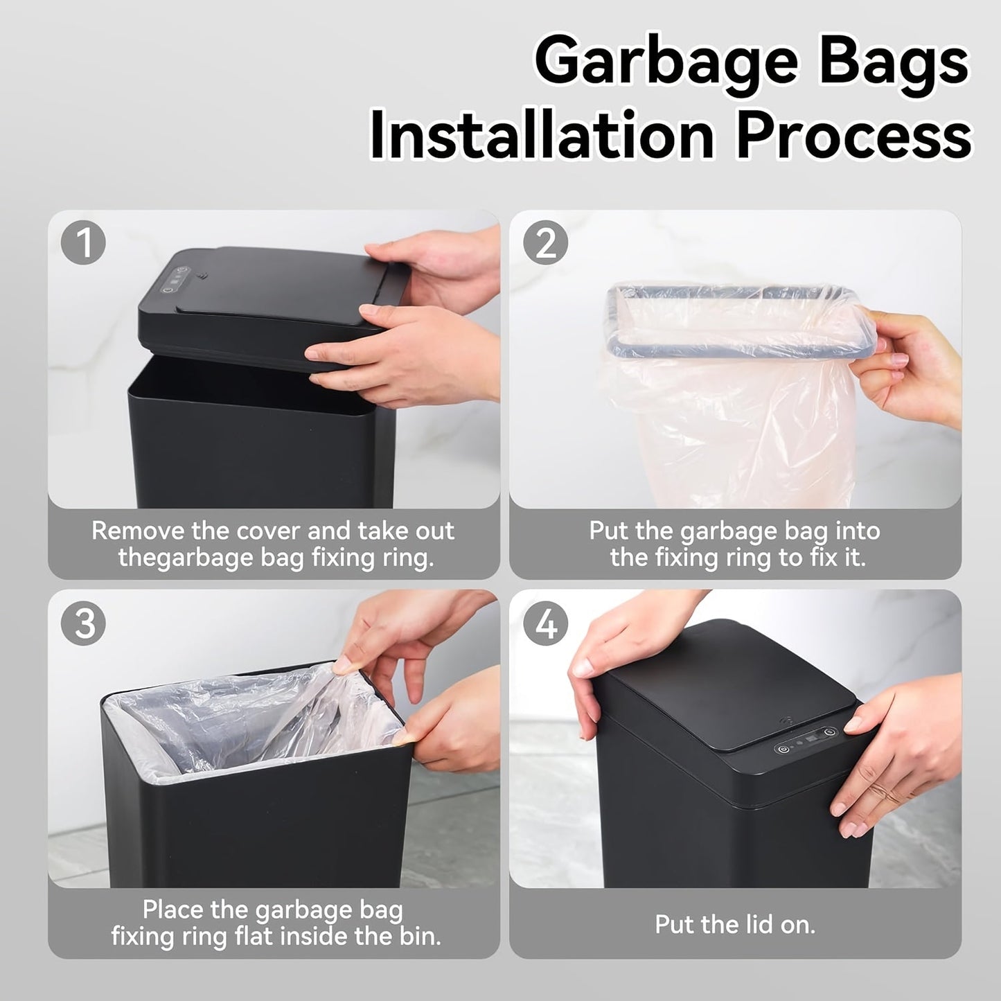 Nzmarket 12L Smart Sensor Bin – Hands-Free Slim Design