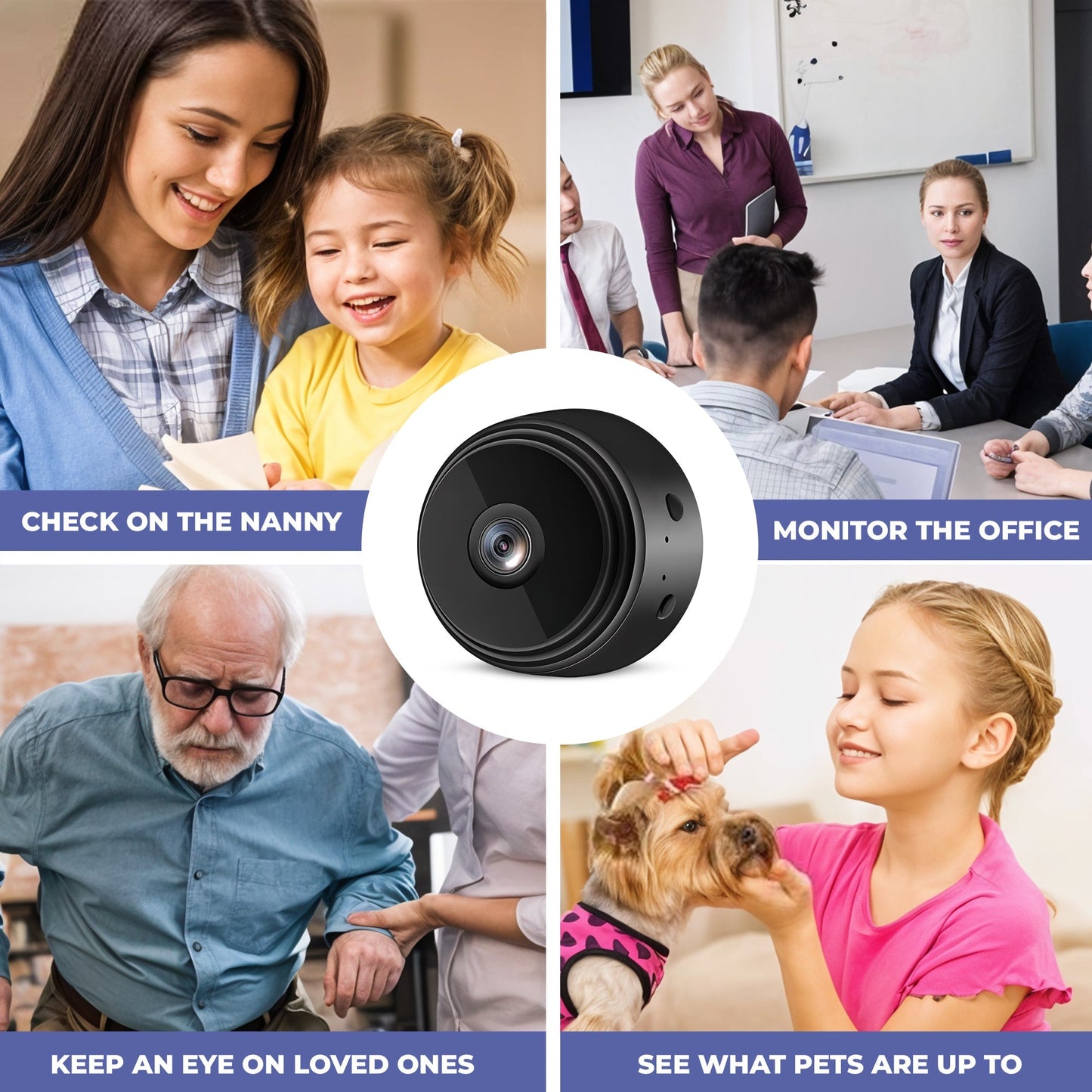 Nzmarket™ Wireless Indoor HD Security Camera – Night Vision, Motion Alerts