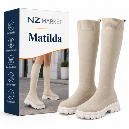 Matilda - Trendy and Comfortable Ankle High Stretch Sock Boots