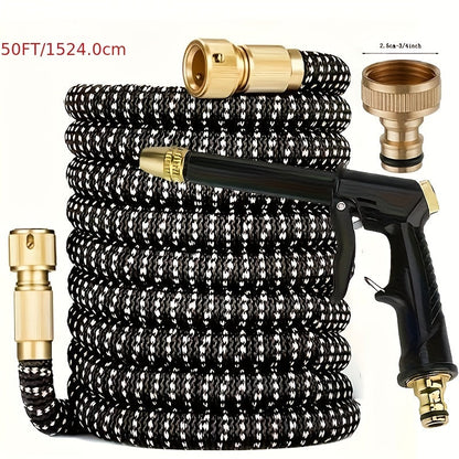 Nzmarket Expandable Garden Hose Set – Triple-Length, High-Pressure with Spray Nozzle