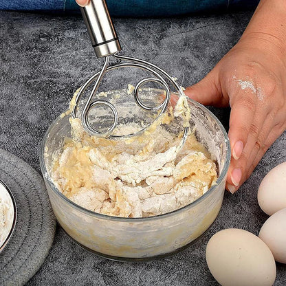 Nzmarket Food-Grade Stainless Steel Dough Mixer Tool – No-Mess Baking