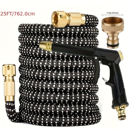 Nzmarket Expandable Garden Hose Set – Triple-Length, High-Pressure with Spray Nozzle