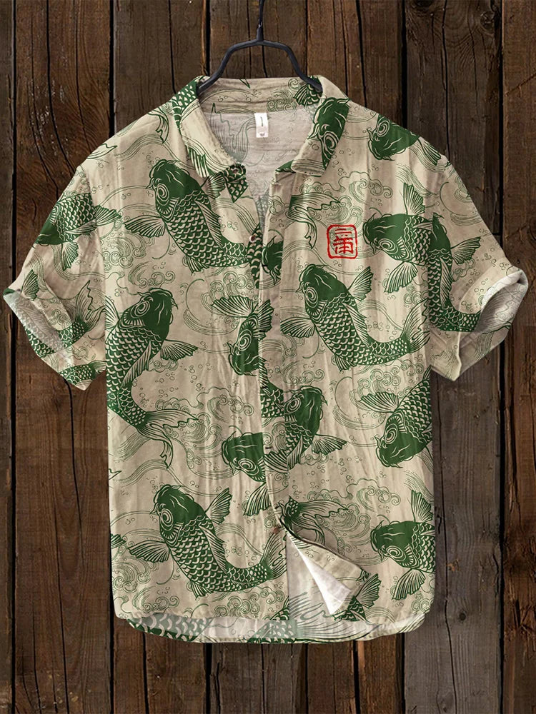 Nino - Vintage Fish Linen Shirt