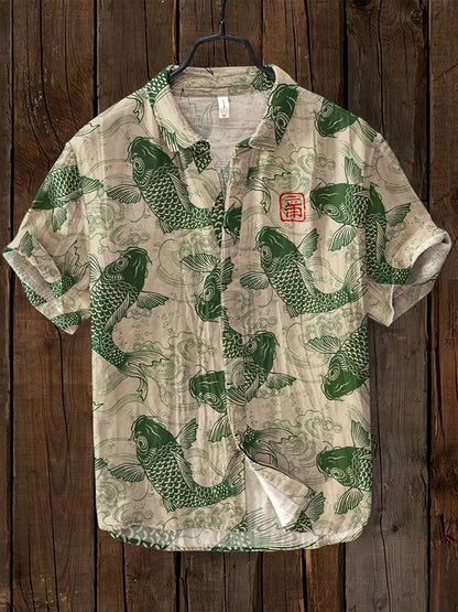 Nino - Vintage Fish Linen Shirt