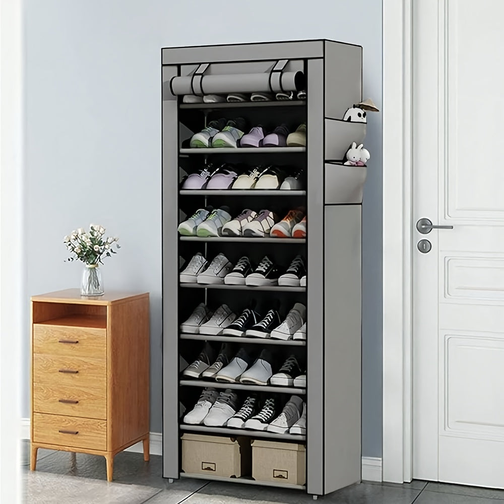 Nzmarket Multi-Tier Shoe Rack with Dust Cover – Space-Saving Storage