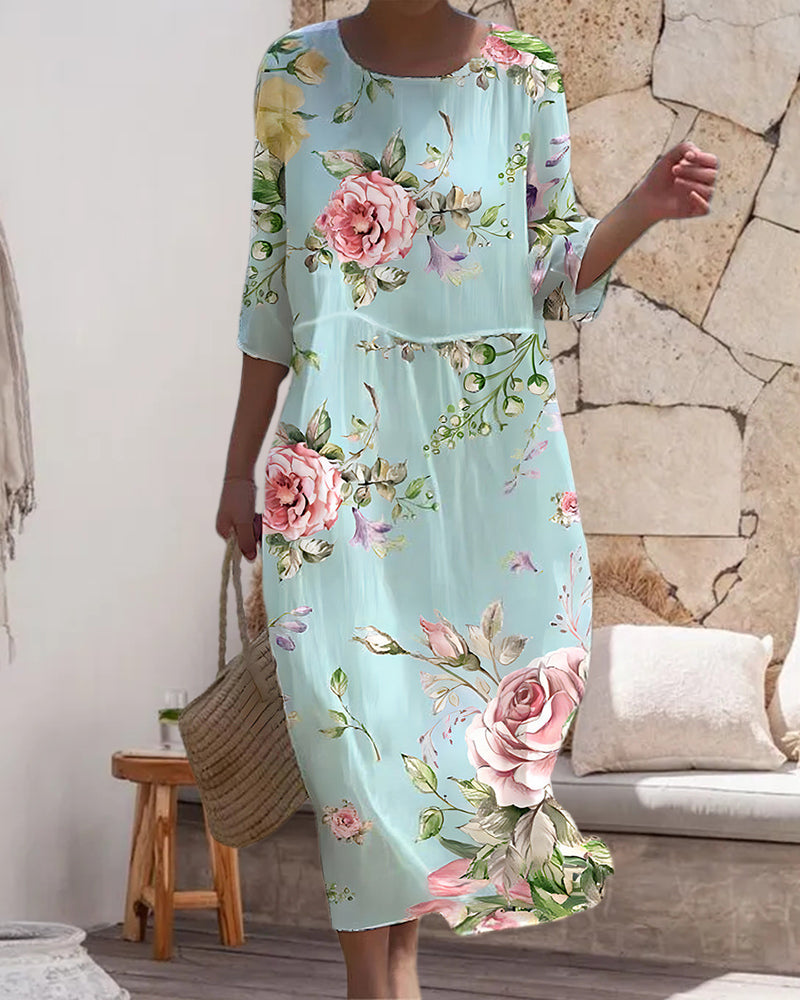 Mara - Elegant Floral Dress