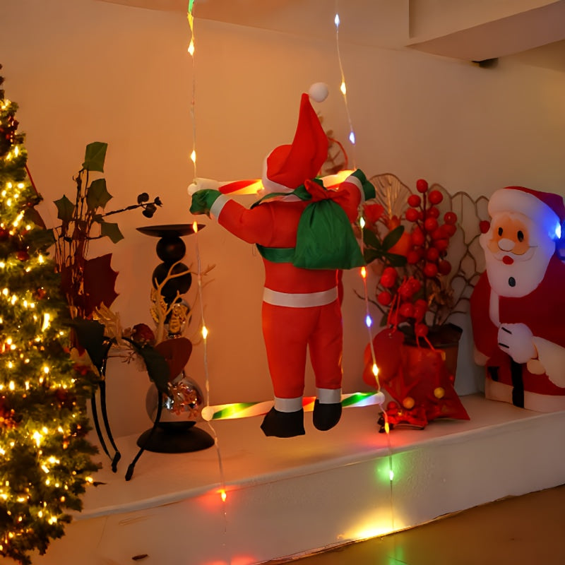 Nzmarket Climbing Santa LED Christmas Rope Light – 300cm Outdoor Display