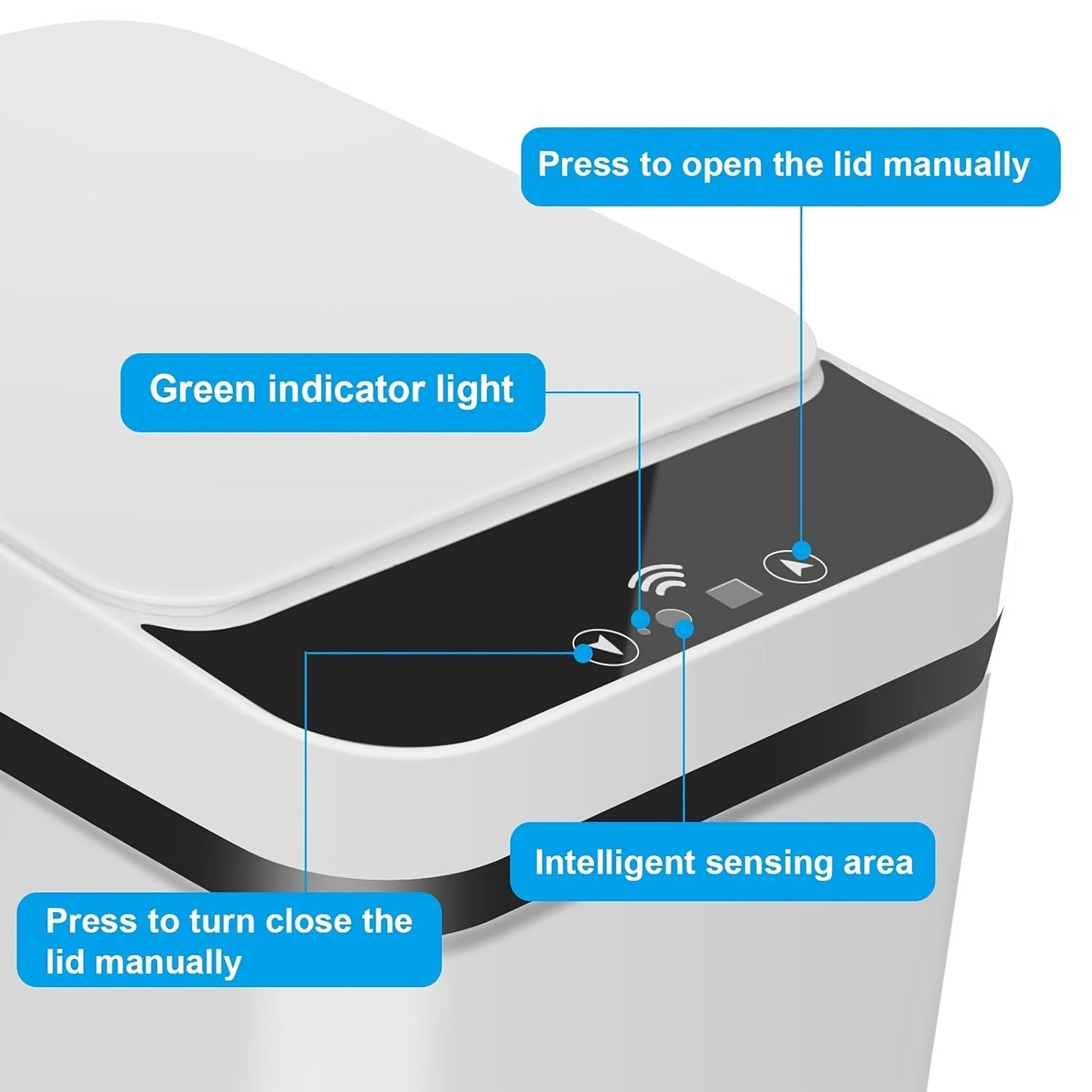 Nzmarket 12L Smart Sensor Bin – Hands-Free Slim Design