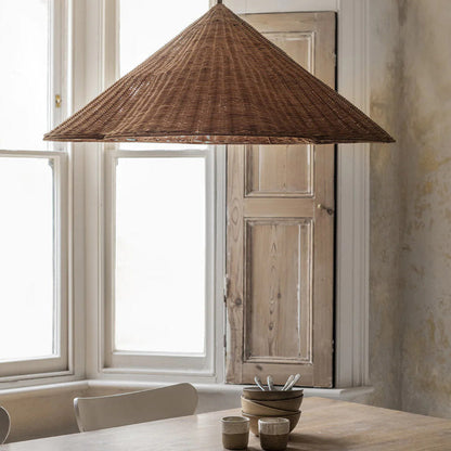 Nzmarket™ Rustic Rattan Woven Pendant Ceiling Lamp – Natural Bohemian Style