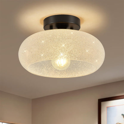 Nzmarket Modern Glass Semi-Flush Ceiling Light Fixture