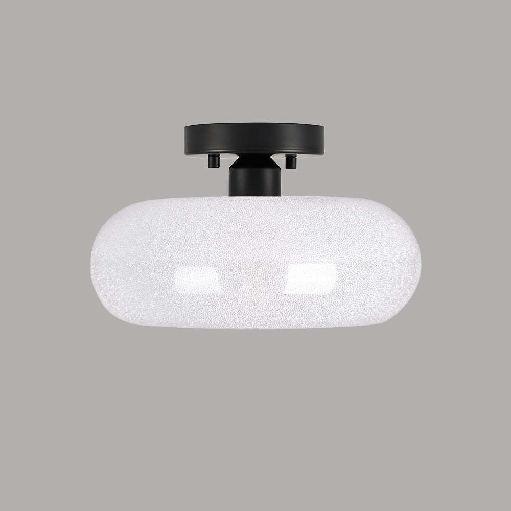 Nzmarket Modern Glass Semi-Flush Ceiling Light Fixture