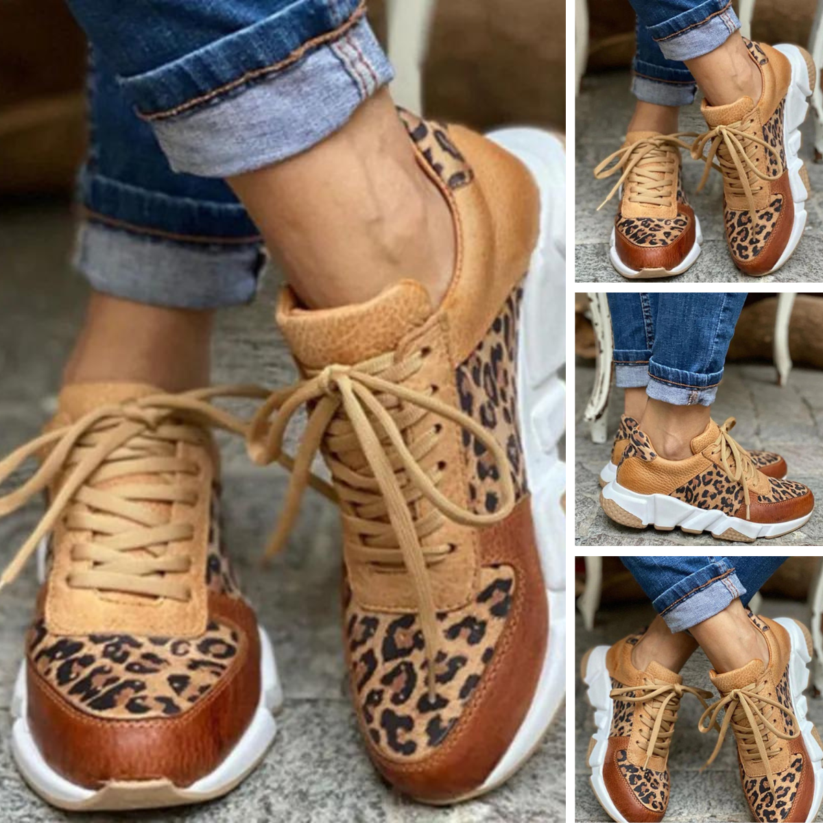 Aurora - Low-top Leopard Shoes